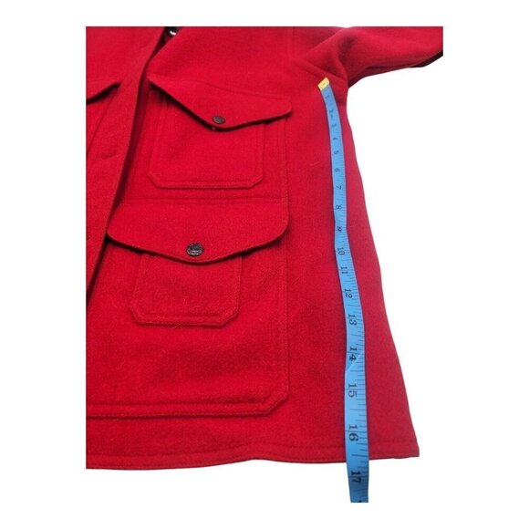Vtg Filson Jacket Women 16 Red Scarlet Cruiser Wool Gorpcore Preppy Made USA - Picture 11 of 14